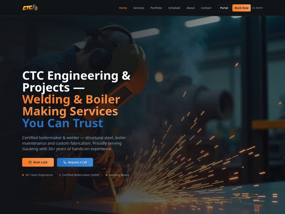 CTC Engineering & Projects homepage preview